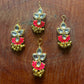 Kundan Lotus Hair Accessory with Floral Crystal Cluster & Ghungroo