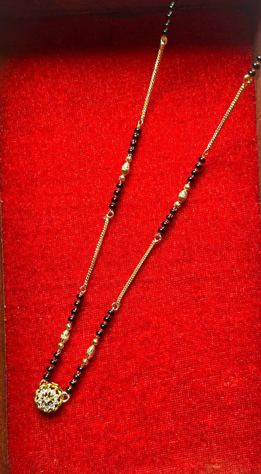 18-Inch Mangalsutra with Kundan Pendant