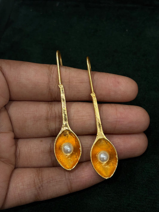 Traditional Golden Pearl Long Bugadi
