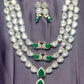 Emerald Peacock Kundan Necklace Set