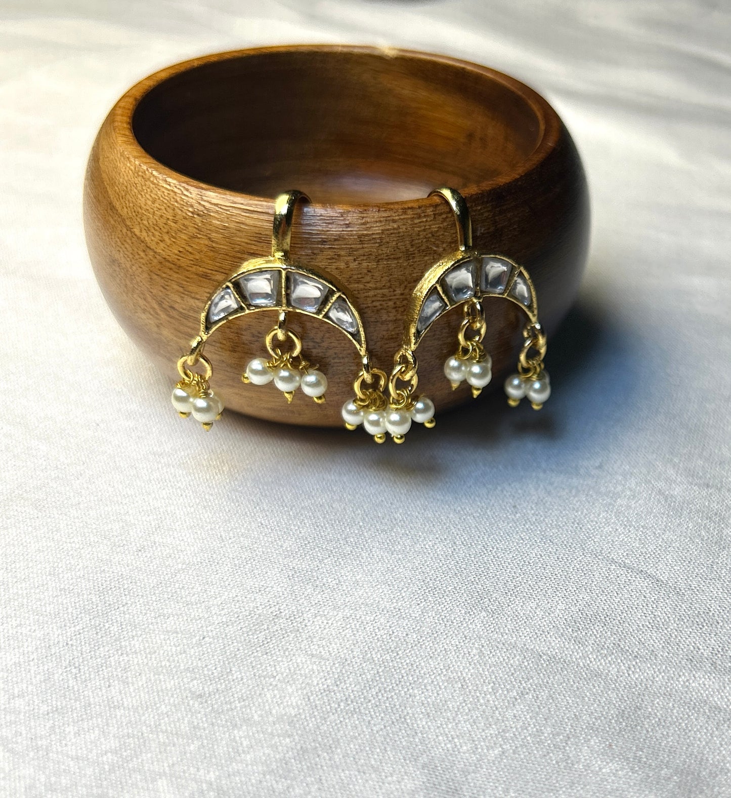 Mirror Arch Kundan Bugdi Earrings