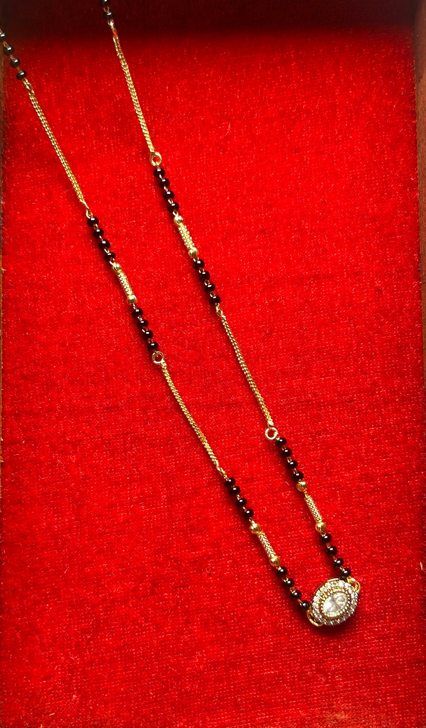 18-Inch Mangalsutra with Kundan Pendant