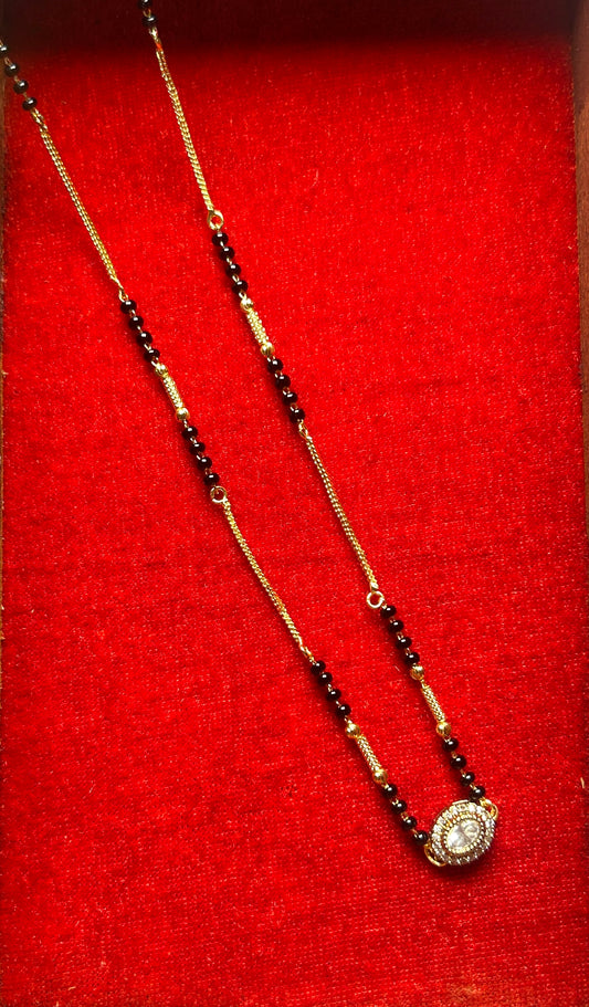 18-Inch Mangalsutra with Kundan Pendant