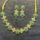 Emerald Blossom Floral Necklace Set