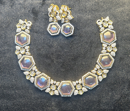 Midnight Hexa Shine Necklace Set