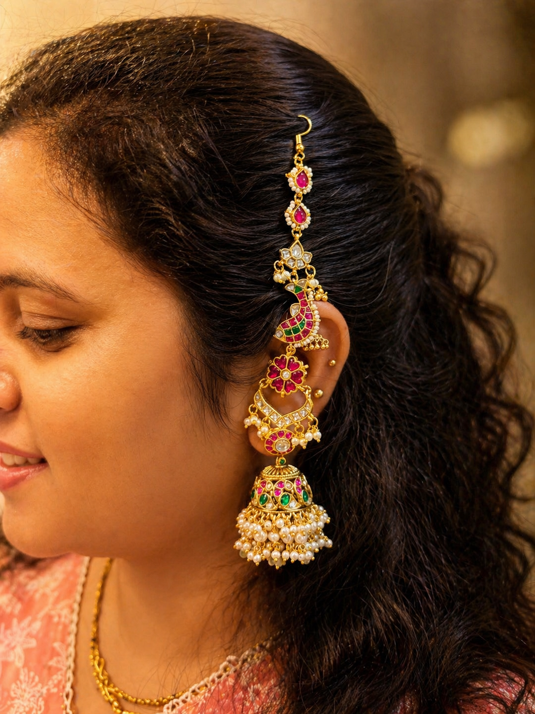 Neerja Matsya Ear Chain (subtle water connection