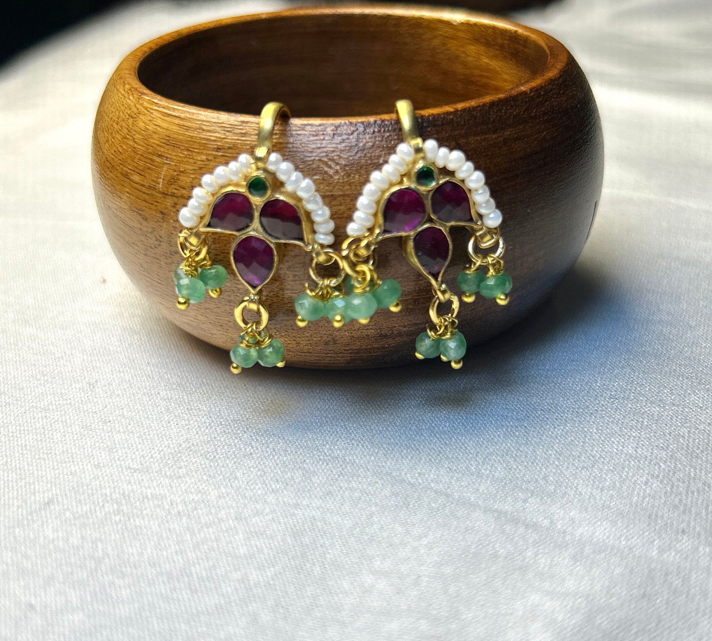 Crescent Arch Kundan Bugdi Earrings