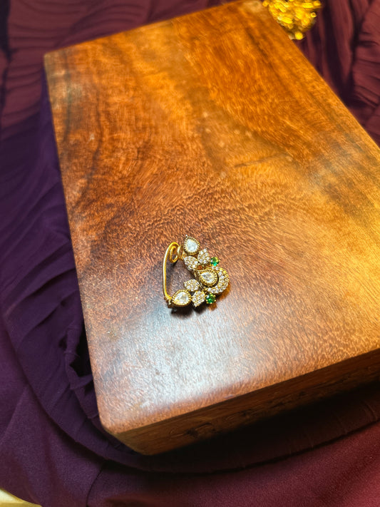Traditional Maharashtrian Nath –Victorian & CZ Stone Studded