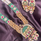 Temple Elephant Motif Long Necklace Set