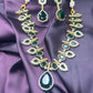 Emerald Green Stone Necklace Set