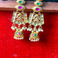 Heritage Temple Dangler Earrings with Mini Jhumkas