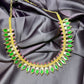 Green & Pink Enamel Festive Haar