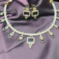 Royal Blue Square Necklace Set
