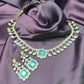 Emerald Square Elegance Necklace Set