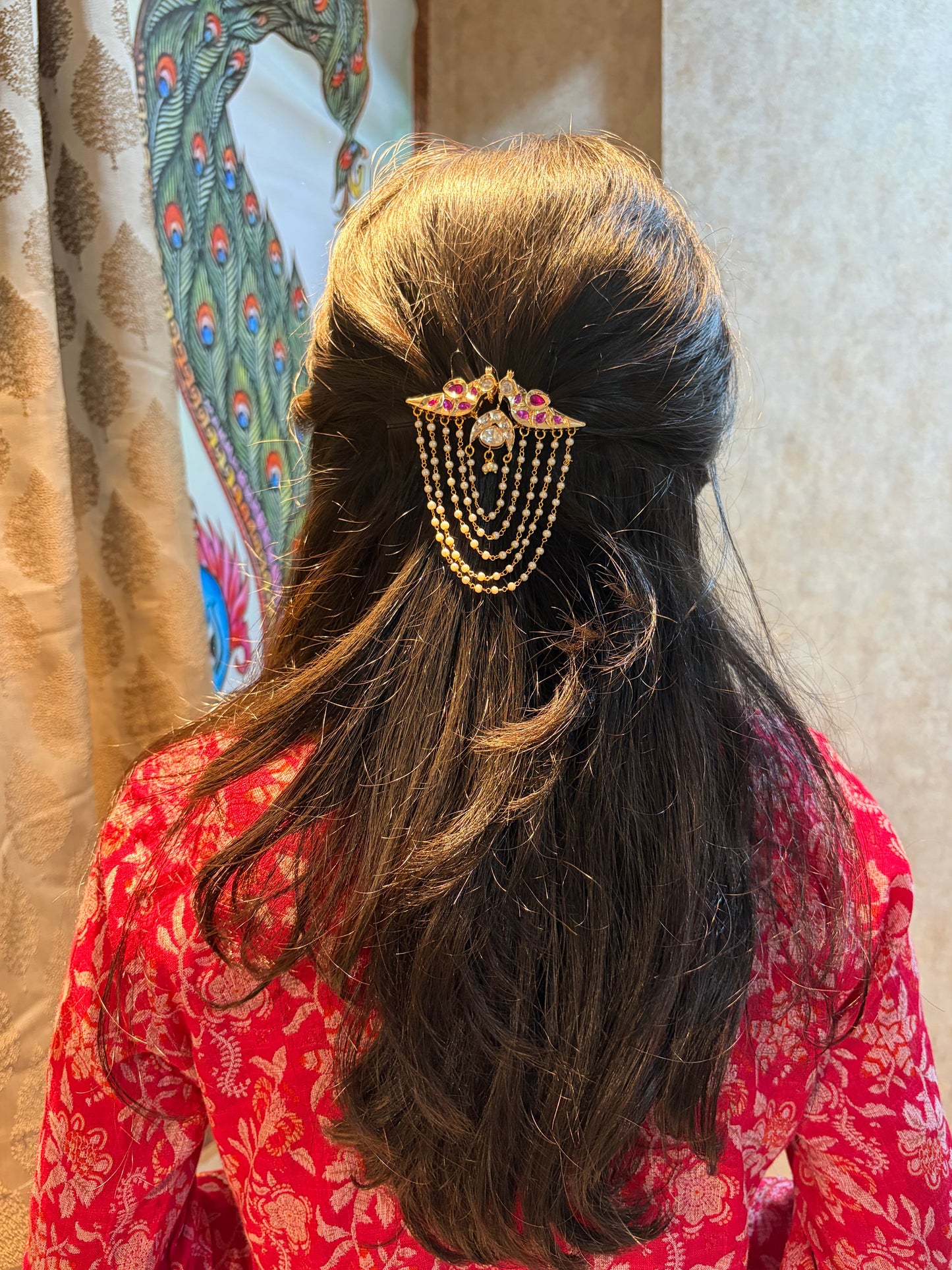 Parrot Pearl Hair Accessory