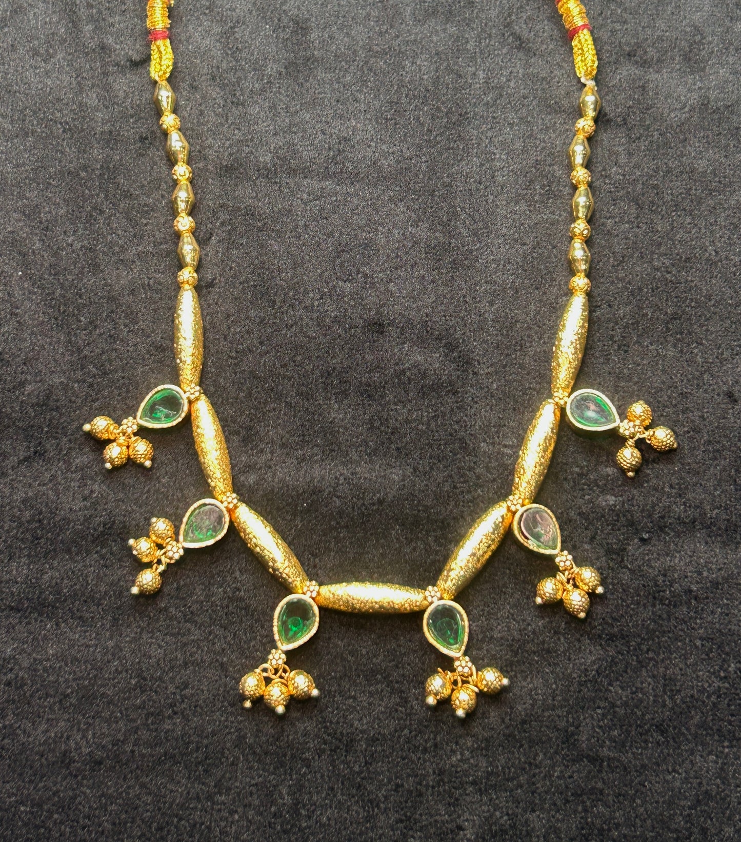 Emerald Drop Maharashtrian Necklace