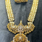 Royal Heritage Temple Necklace Set – Antique Gold with Kundan Work