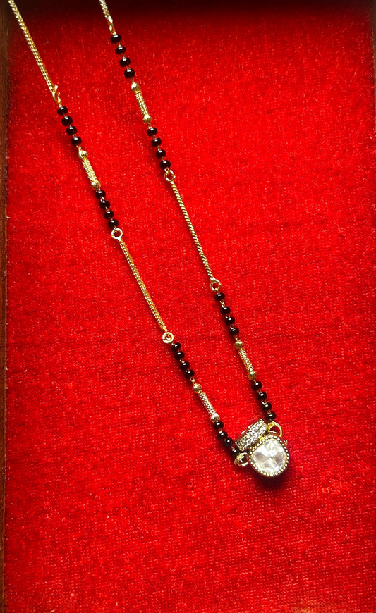 18-Inch Mangalsutra with Kundan Pendant