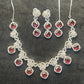 Regal Ruby Stone Necklace Set
