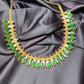 Green & Pink Enamel Festive Haar
