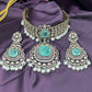 Emerald Pearl Choker Necklace Set