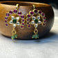 Arched Floral Kundan Bugdi Earrings