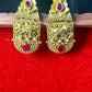 Temple Jewellery Earrings with Elephant Motif & Ruby Accents