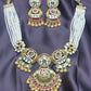 Antique Kundan Pearl Strand Necklace Set