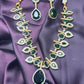 Emerald Green Stone Necklace Set