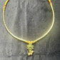 Elegant Green Stone Hasli Necklace