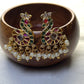 Peacock Design Kundan Bugdi with Pearl Dangling