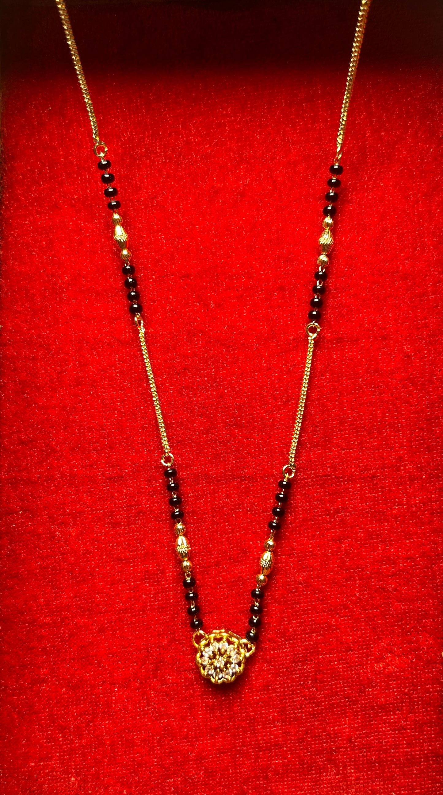 18-Inch Mangalsutra with Kundan Pendant