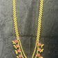 Double Layer Gadi Haar with Ruby Floral Motifs