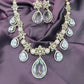 Crystal Teardrop Necklace Set