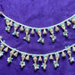 Elegant Aqua Blue & Pearl Beaded Kaanchain (Ear Chains) Pair