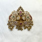 Temple Design Twin Peacock Hair Brooch