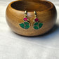 Peacock Motif Enamel Bugdi Earrings
