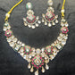 Ruby Meenakari Kundan Bridal Necklace Set