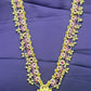 Pink Stone Temple-Style Haar with Grand Sun Pendant