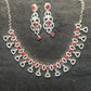 Crimson Charm Designer Necklace Set