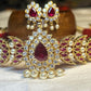 Ruby & Pearl Studded Traditional Choker Set – 1 Gram Gold Finish