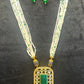 Emerald Pearl Strands Kundan Pendant Set
