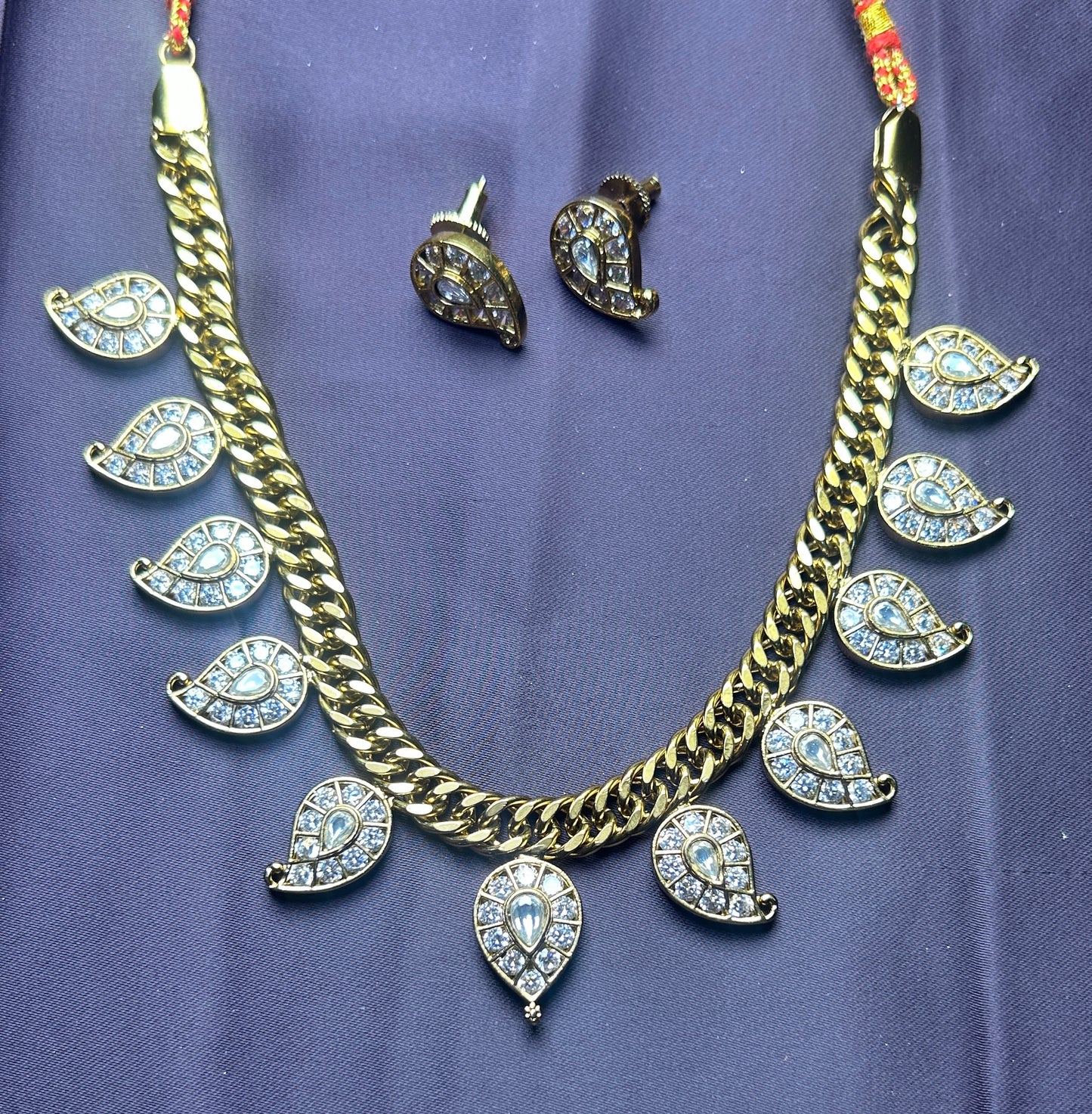 Sparkle Drop Designer Necklace Set