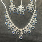 Regal Blue Chandbali Necklace Set