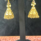Floral Stone Jhumkas with Pearl Accents