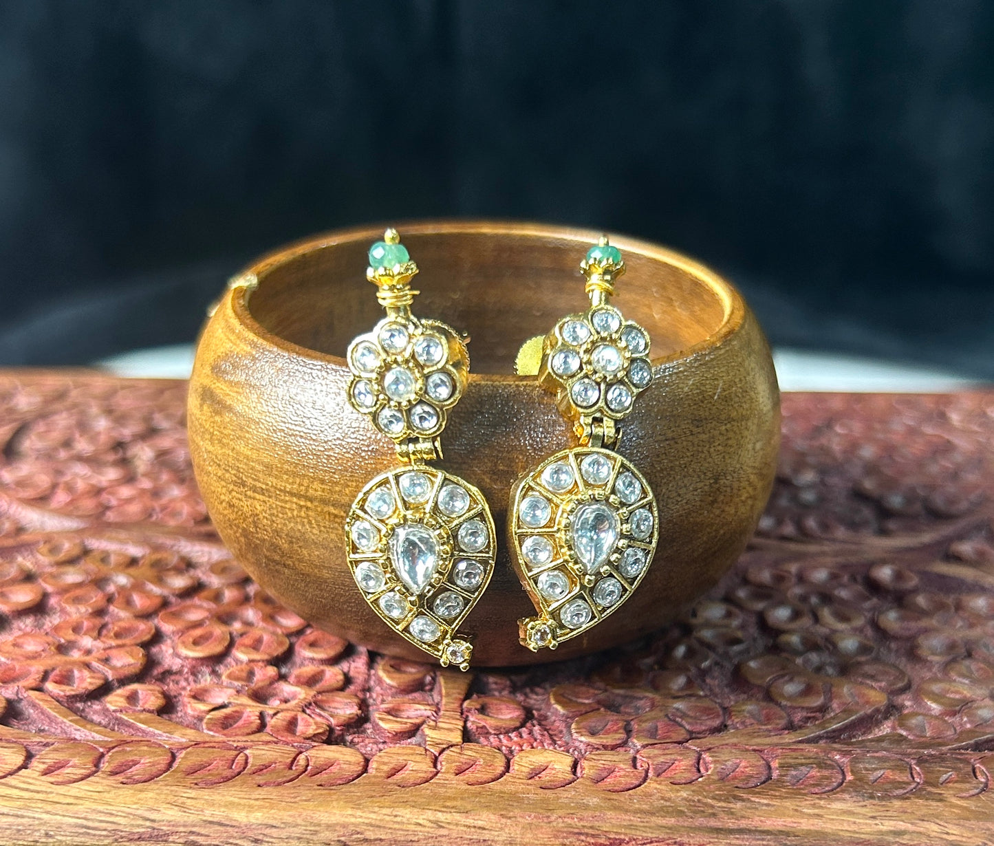 Royal Kundan Teardrop Earrings
