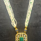 Emerald Pearl Strands Kundan Pendant Set