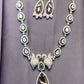 Ruby Bird Motif Diamond Look Necklace Set