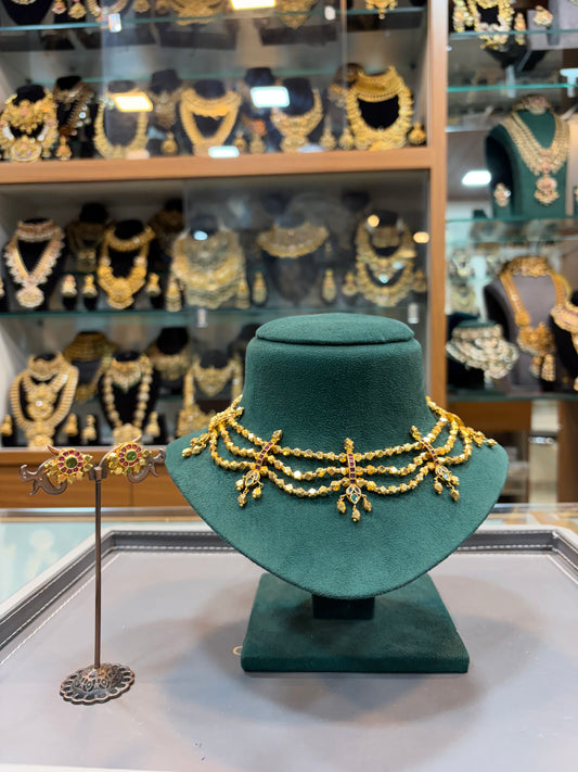Royal Layered Temple Necklace Set