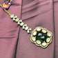 Royal Emerald Green Square Stone Maang Tikka